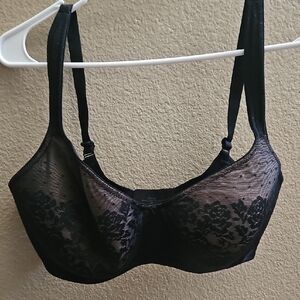 Soma Black Lace Full-Coverage Bra